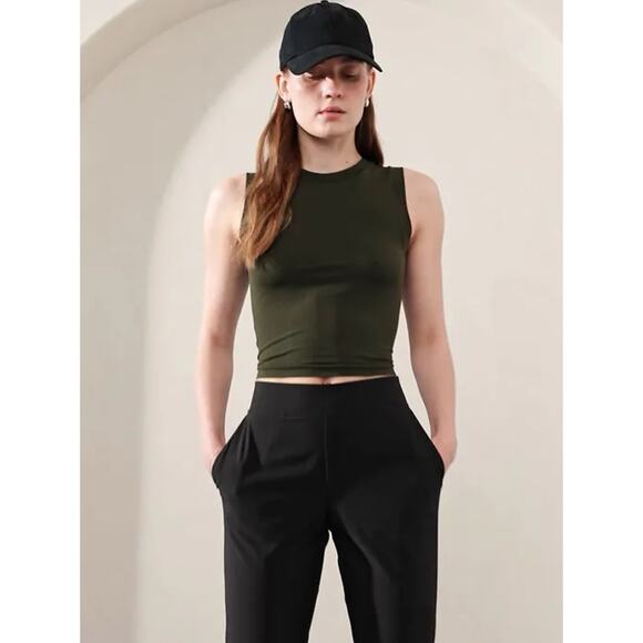 ATHLETA Brooklyn Mid Rise Ankle Pant in Black - Picture 2 of 15